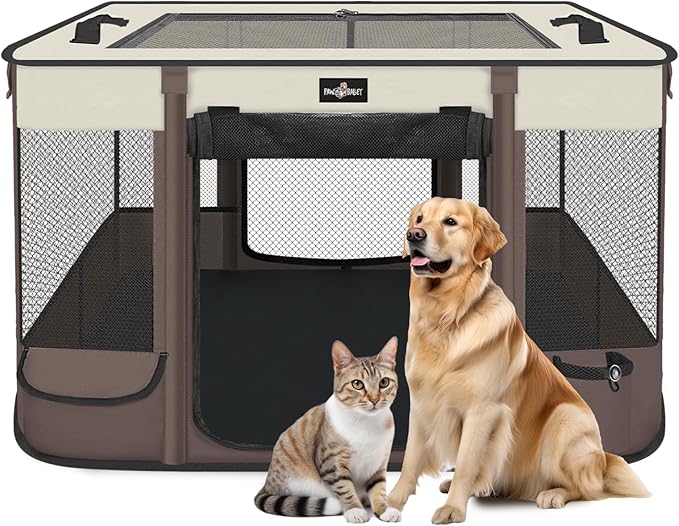 Paw Ballet Foldable Pet Kitten Playpen, Upgrade Waterproof Portable Dog Cat by PAWBALLET