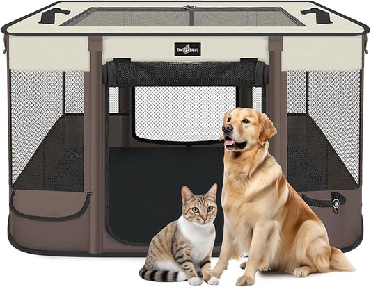 Paw Ballet Foldable Pet Kitten Playpen, Upgrade Waterproof Portable Dog Cat by PAWBALLET