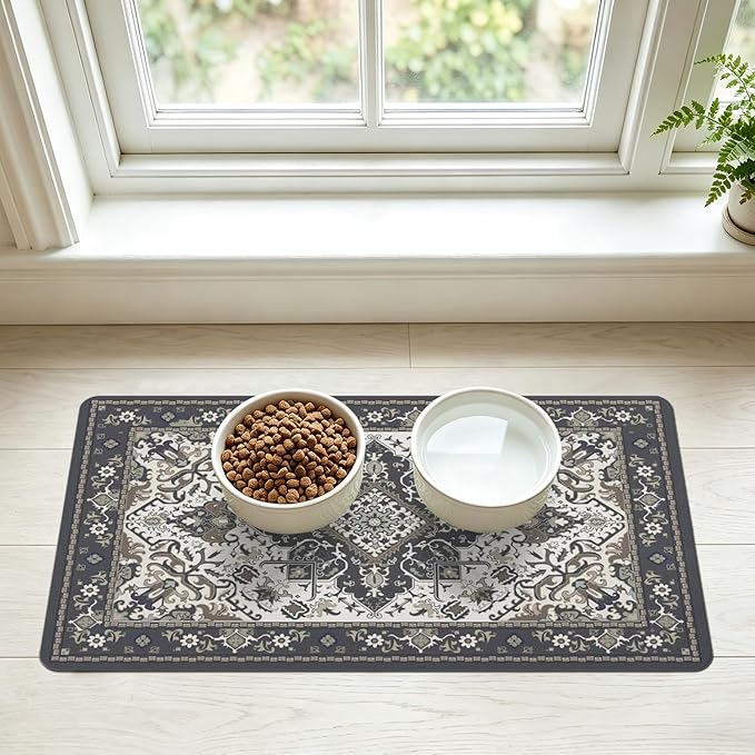 Pet Feeding Mat for Floors Waterproof Dog Mat for Food and Water Absorbent by Unknown
