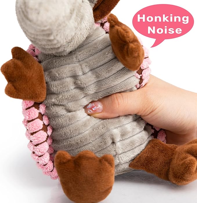 Hollypet Plush Dog Squeaky Toy Stuffed Armadillo Animal Pet Puppy Chew Toys - Image 3