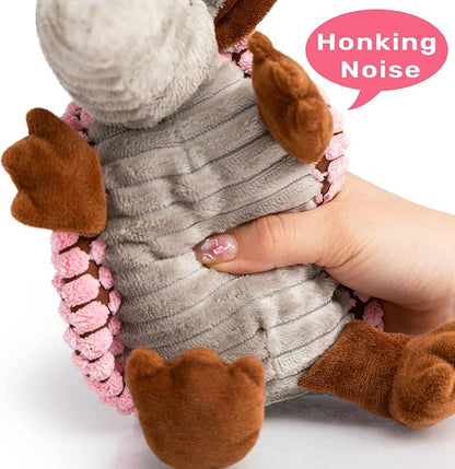 Hollypet Plush Dog Squeaky Toy Stuffed Armadillo Animal Pet Puppy Chew Toys - Image 3