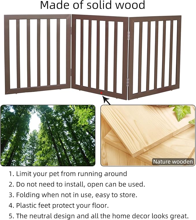 Dog Gate Indoor, Freestanding Dog Fence - Image 6