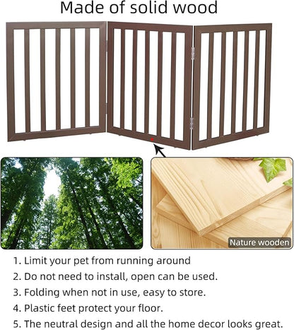 Dog Gate Indoor, Freestanding Dog Fence - Image 6