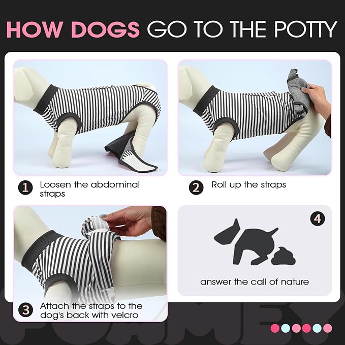 FUAMEY Dog Recovery Suit Male, Dogs Surgery Neuter Suits Puppy Spay Shirts - Image 5