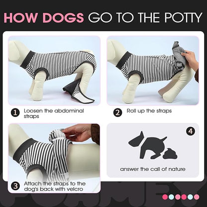FUAMEY Dog Recovery Suit Male, Dogs Surgery Neuter Suits Puppy Spay Shirts - Image 5