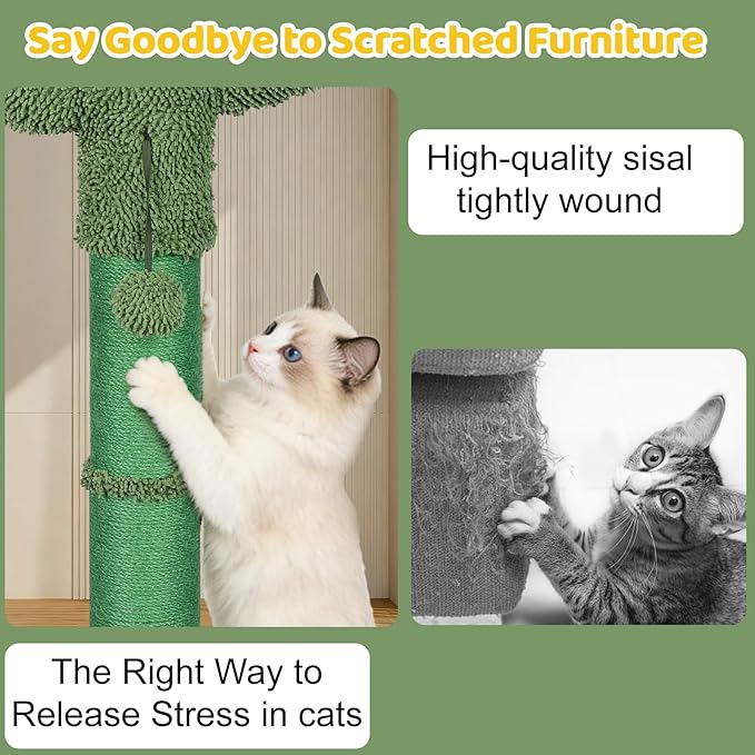 Tall Cat Scratching Post for Indoor Cats Adults, Cat Scratch Post - Image 6