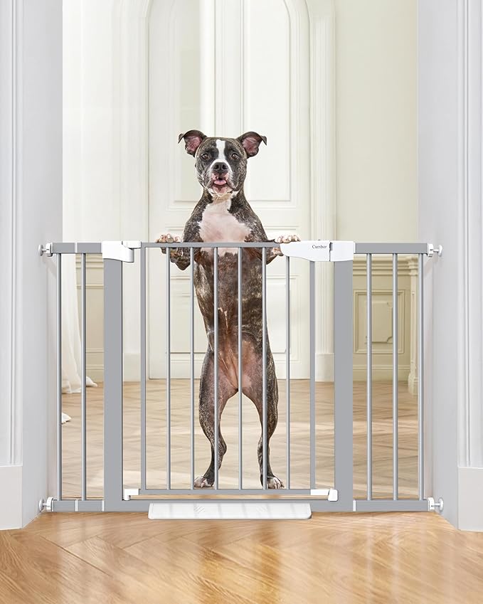 Cumbor 30-46" Baby Gate for Stairs, Gifts for Mom-Auto Close Dog Gate for The by Cumbor