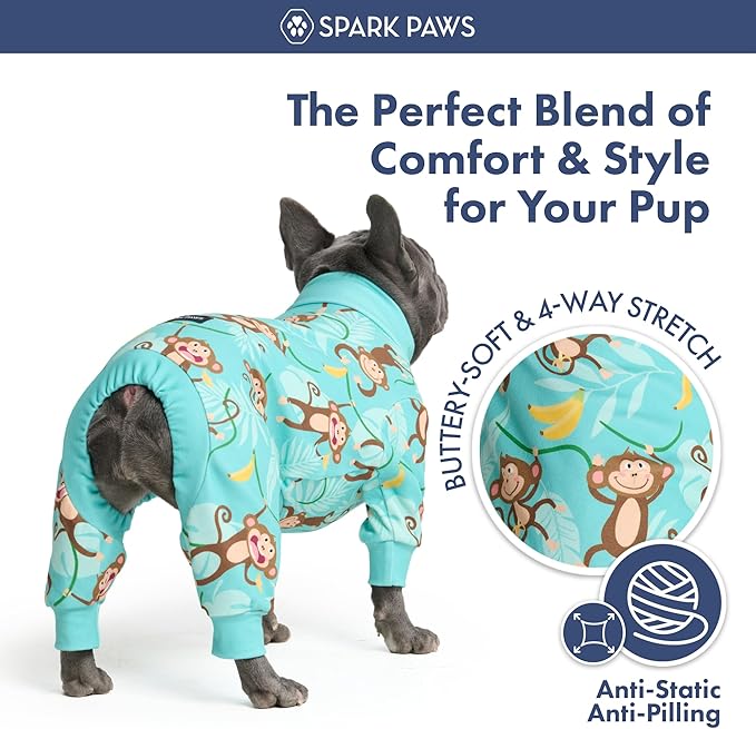 Spark Paws Dog Pajama, Dog Recovery Suit Male, Ultra-Soft and 4-Way Stretch - Image 2