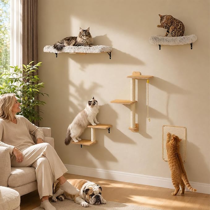 PAWZ Road Cat Wall Shelves, Wood Cat Wall Furniture - Image 7