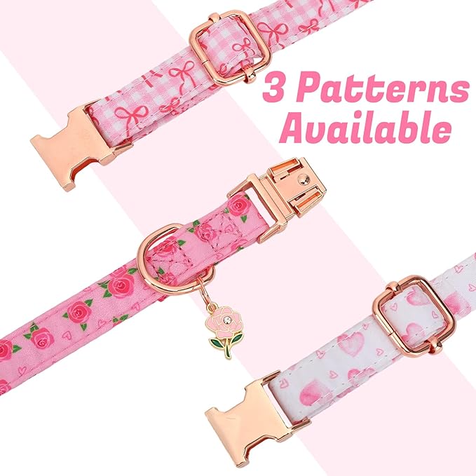 3 Pack Pink Dog Collars for Small Dogs Girl Dog Collar - Image 3