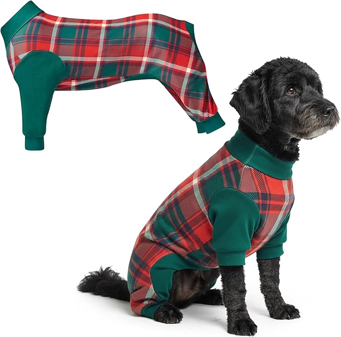 Spark Paws Dog Christmas Pajama, Dog Recovery Suit Male, Ultra-Soft and 4-Way by SparkPaws