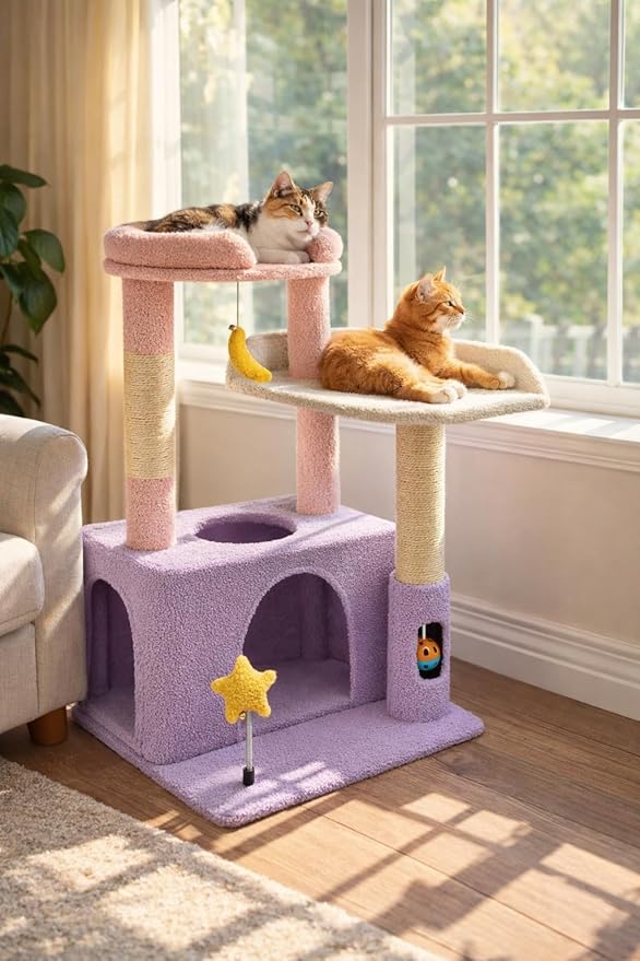 31" Cute Cat Tower for Indoor Kittens - Image 8