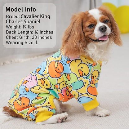 KYEESE Dog Pajamas Velvet Pet Coat Stretchy Doggie Costumes Soft Doggie Pajamas - Image 4