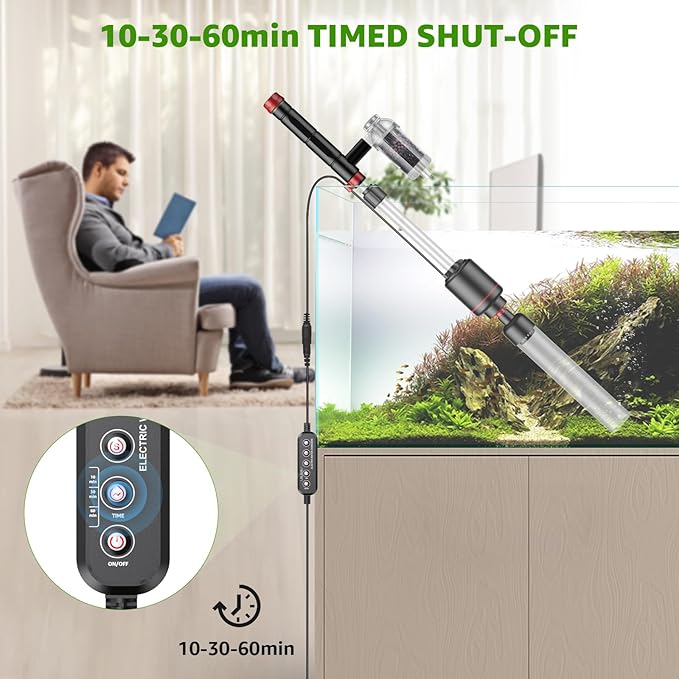 Electric Aquarium Vacuum Gravel Cleaner: 24W Fish Tank Vacuum Gravel Cleaner - Image 6
