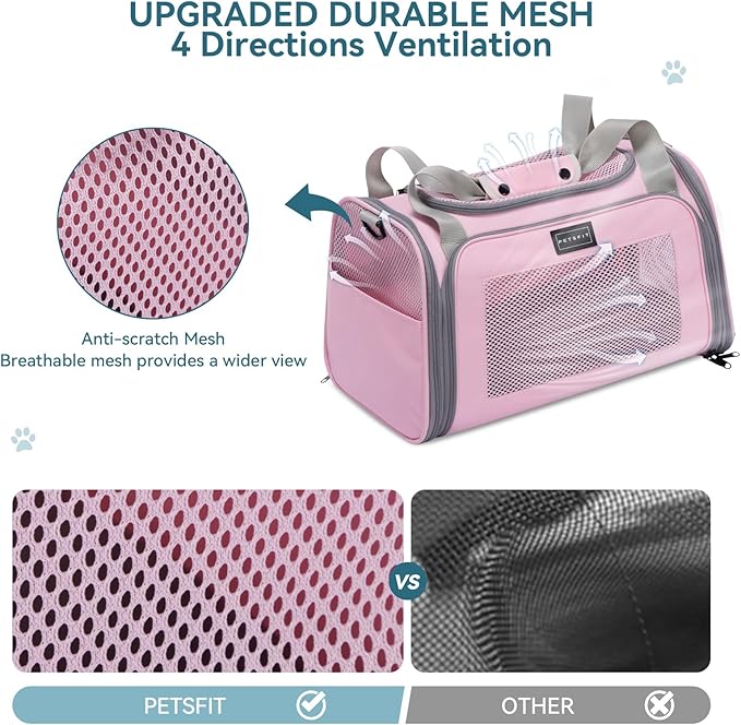 PETSFIT Cat Carrier for Large Cats, Dog Carriers for Small Dogs Under 25 Lbs - Image 8