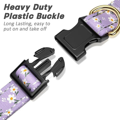 Reflective Dog Collar for Small Dogs, Cute Flower Theme Adjustable Heavy-Duty - Image 4