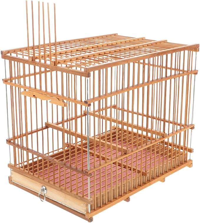 Totority Bamboo Woven Small Bird Cage - Image 9