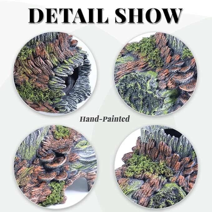 Aquarium Decorations Hollow Tree Trunk Fish Tank Accessories Stump Shelter - Image 5