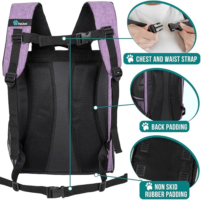 PetAmi Dog Backpack Carrier for Small Medium Dogs Large Cats up to 18 lbs - Image 5