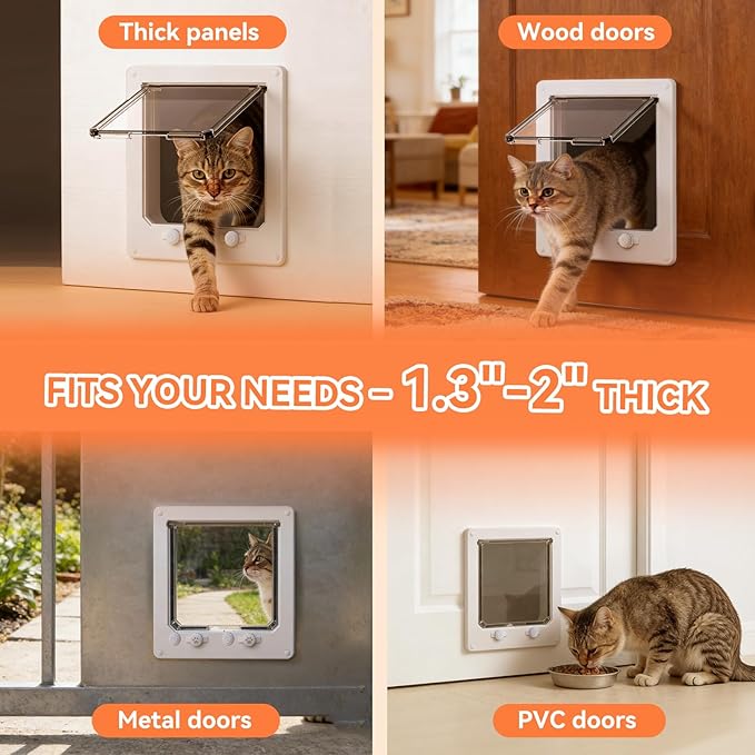 LIBBEPET Cat Door Interior Door, Indoor Cat Doors, X-Large Pet Doors - Image 6