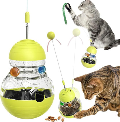 TLKNG Cat Toy for Indoor Cats Wobble Treat Dispenser Ball Kitten Food Dispenser by TLKNGMakingUSAPetsHappy