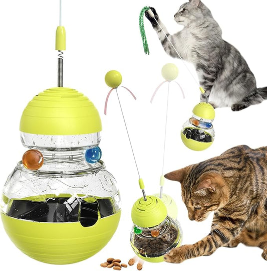TLKNG Cat Toy for Indoor Cats Wobble Treat Dispenser Ball Kitten Food Dispenser by TLKNGMakingUSAPetsHappy