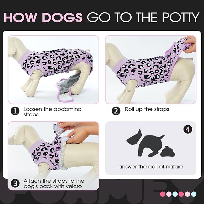 FUAMEY Recovery Suit for Dogs After Surgery, Soft Breathable Dog Bodysuit - Image 5