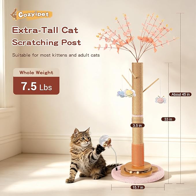 45" Tall Cat Scratching Post - Image 2