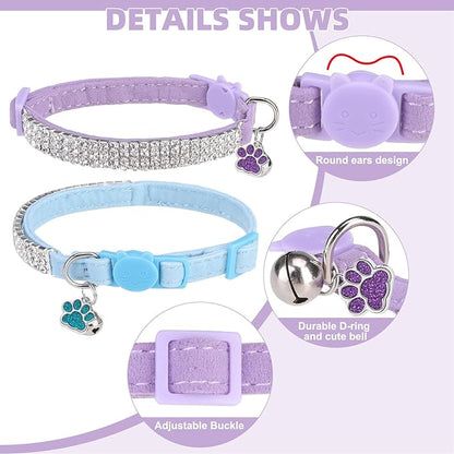 EXPAWLORER Soft Velvet Safe Cat Collars - Image 3