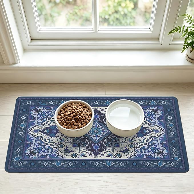 Pet Feeding Mat for Floors Waterproof Dog Mat for Food and Water Absorbent by Unknown