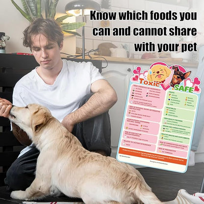 Magnetic List of Toxic & Safe Foods, 9.8x6.7in Feeding Chart Fridge Decorative - Image 5