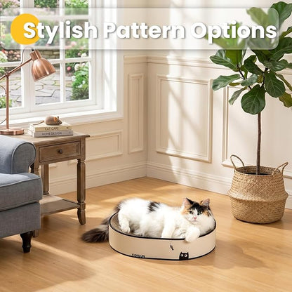 Conlun Oval Cat Scratcher Bed, 2-in-1 Cat Scratching Board, Natural Corrugated - Image 2
