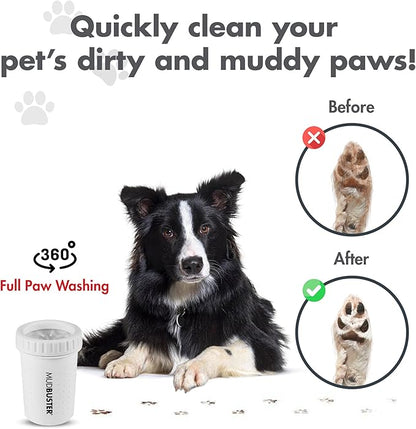 Dexas MudBuster Portable Dog Paw Cleaner, Bright White Special Edition - Image 4