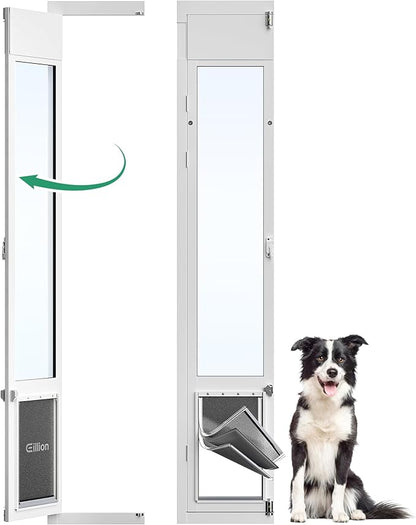 3 Flap Large Dog Door for Sliding Glass Door, Openable Pet Door for Sliding by ExploreNow