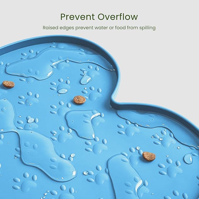 PWTAA Dog Food Mat Anti-Slip Silicone Dog Bowl Mat Thicker Pet Placemat - Image 5