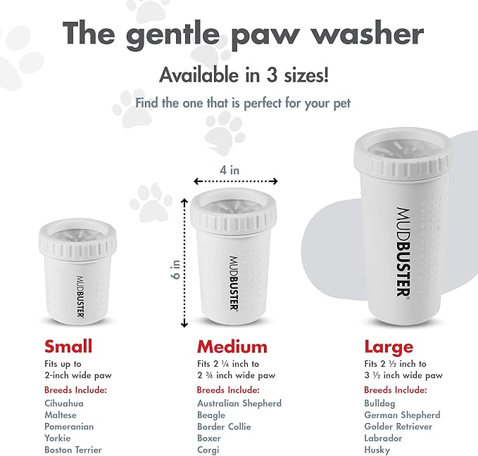 Dexas MudBuster Portable Dog Paw Cleaner, Bright White Special Edition - Image 3