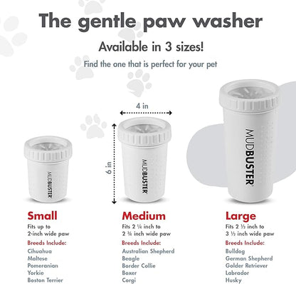 Dexas MudBuster Portable Dog Paw Cleaner, Bright White Special Edition - Image 3