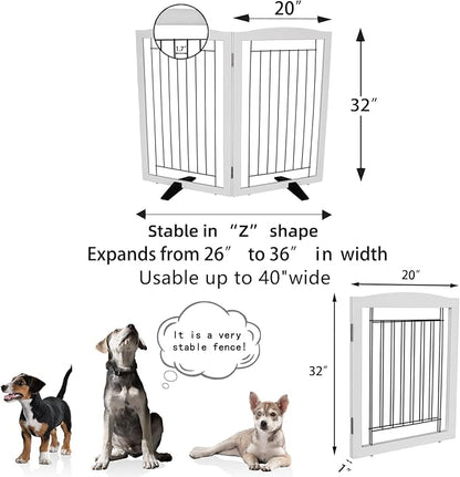 ZJSF Freestanding Dog Fence Indoor, Foldable Dog Gate - Image 7