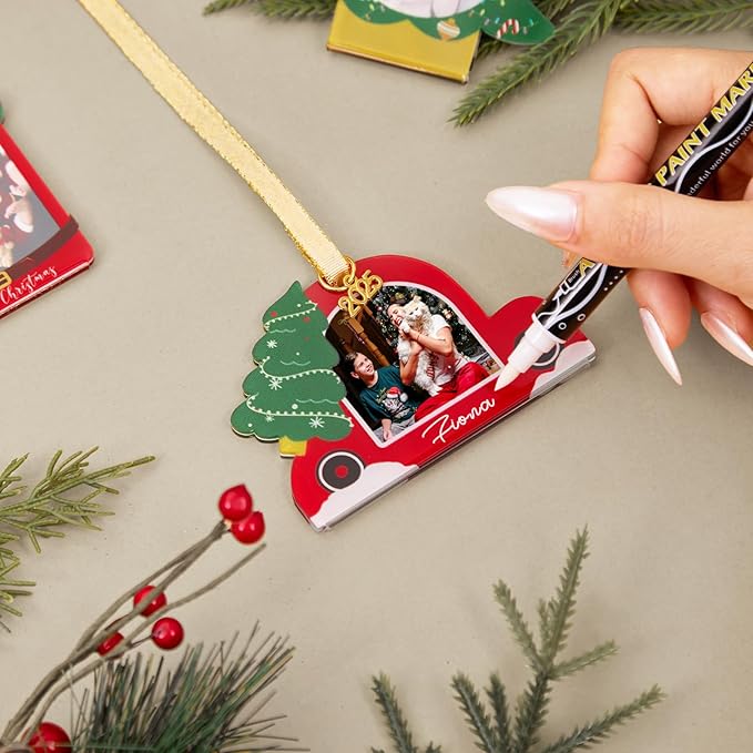 UNIQOOO Santa Claus Christmas Acrylic Picture Frame Ornaments - Image 6