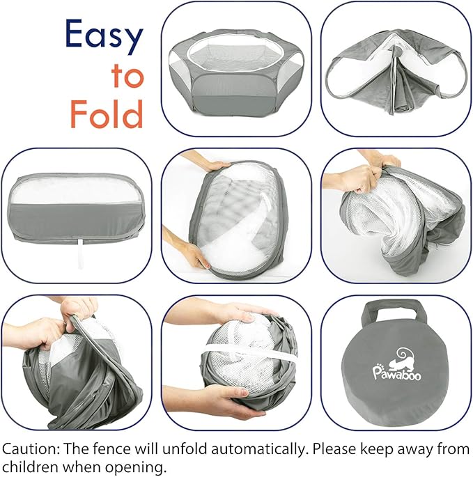Pawaboo Small Animals Playpen, Waterproof Small Pet Cage Tent - Image 2