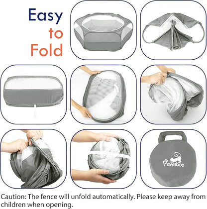 Pawaboo Small Animals Playpen, Waterproof Small Pet Cage Tent - Image 2