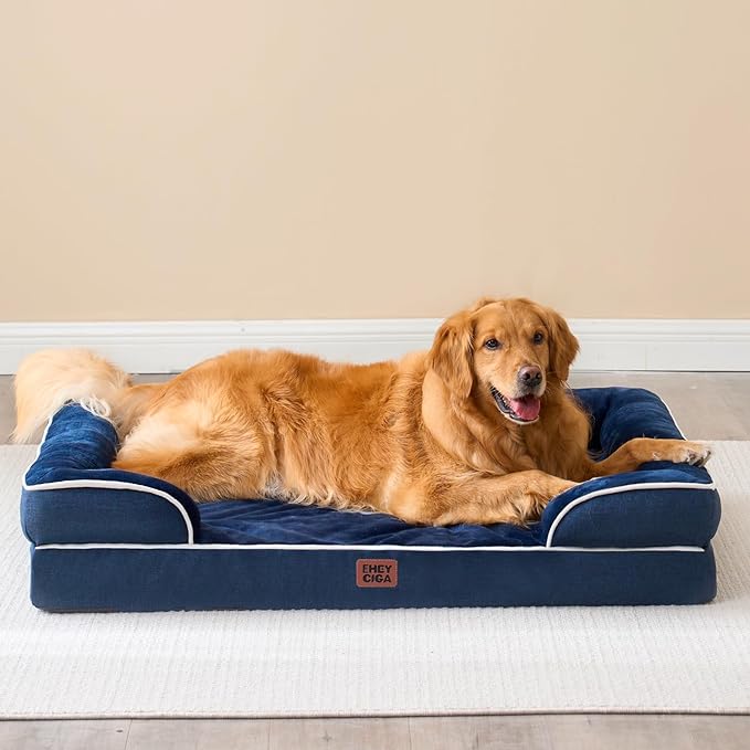 EHEYCIGA Egg-Crate Memory Foam Dog Bed, Waterproof, Large 41 x 27 x 6.5 inches - Image 8
