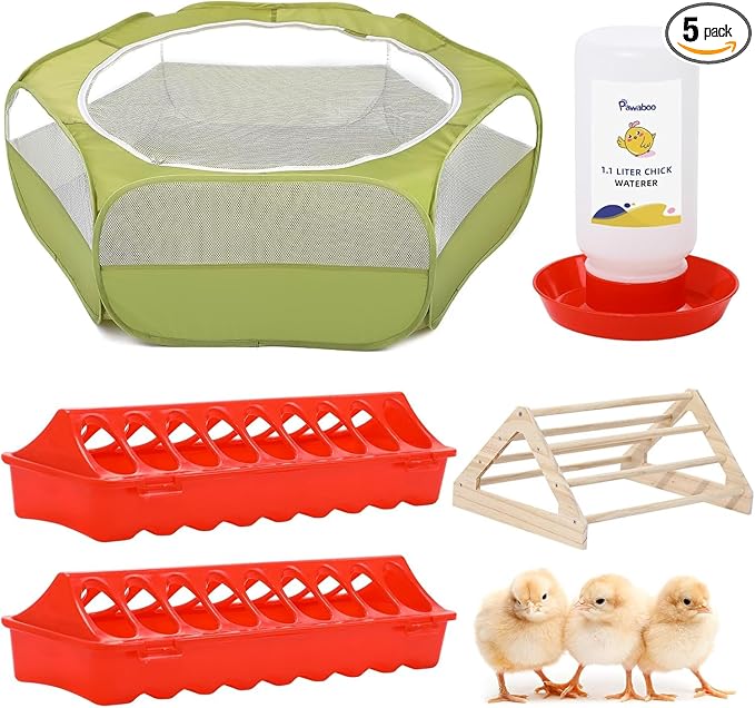 Pawaboo Chick Brooder Box for Chick Starter Kit, Brooder Pen/Chicken Supplies by Pawaboo