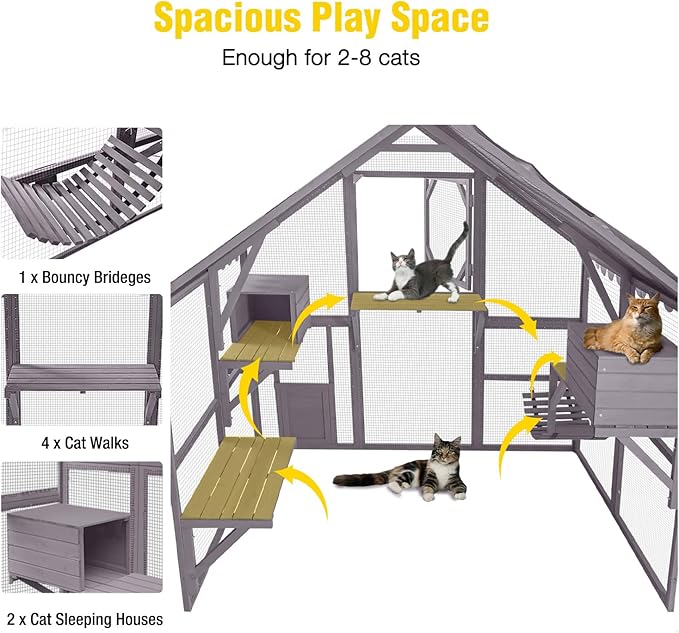 Aivituvin Catio Outdoor Cat Enclosure 28ft² Large - Image 3