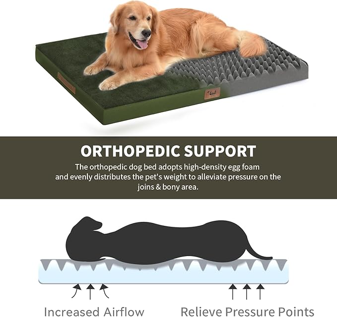 Orthopedic Dog Bed for Large Dogs, Plush Washable Pet Bed for Large Size Dogs - Image 3