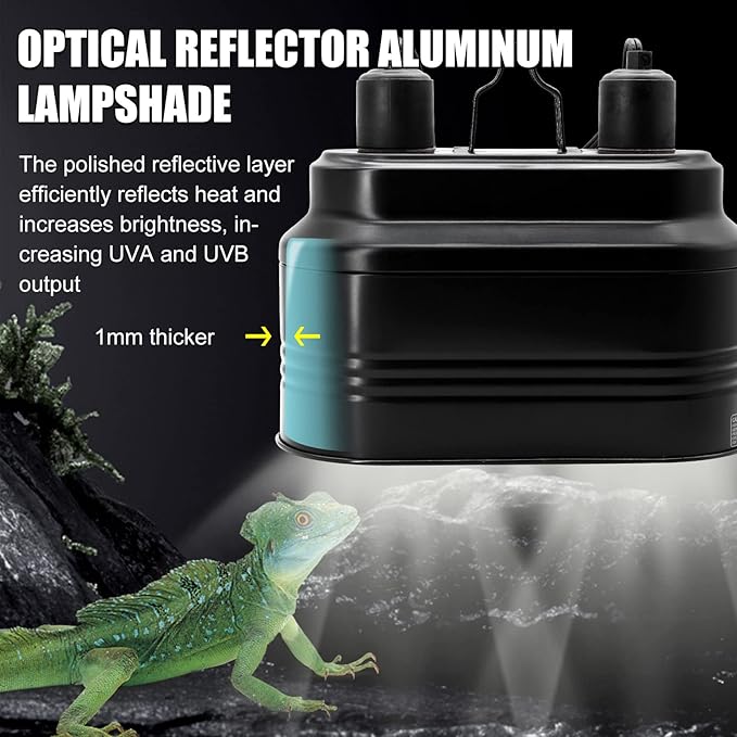MECESOR Dual Reptile Lamp Fixture - Image 3