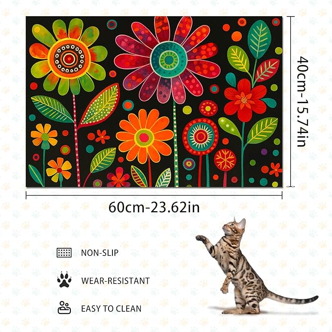 HOMETITUTE Pet Food Mat Spill-Proof Pets Feeding Mats - Image 4