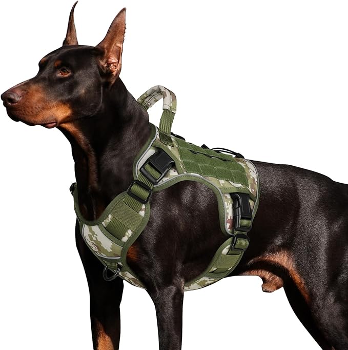WINGOIN Tactical Dog Harness for Large Dogs, Heavy Duty No Pull Dog Harness by WINGOIN