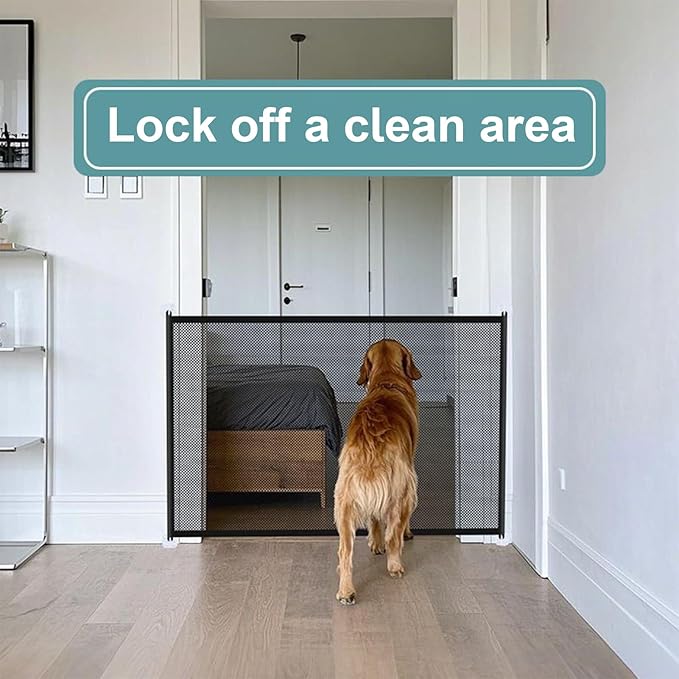 Portable Safety Fence – Foldable Pet Barrier, Punch Free Dog Net | Indoor Home - Image 4