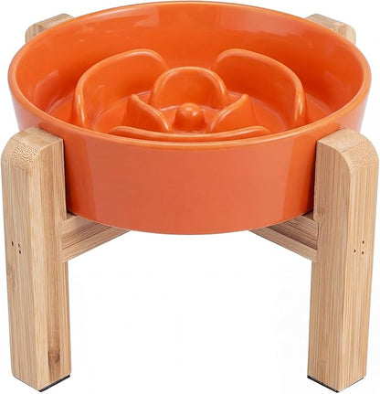 Elevated Slow Feeder Dog Bowl by PTOBER